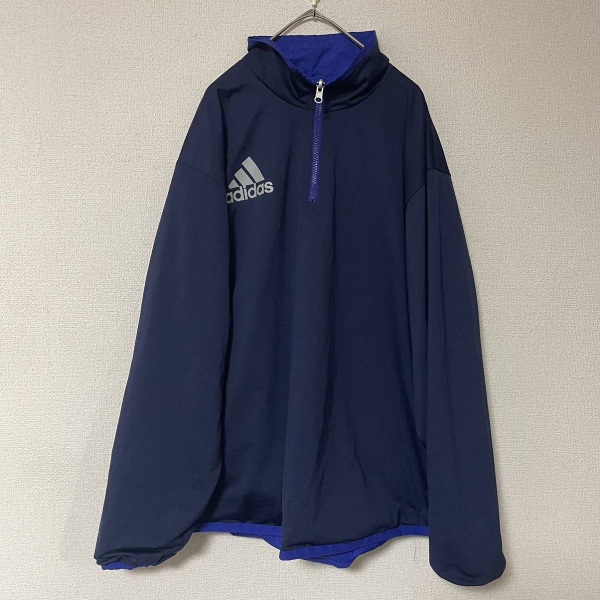 【超希少品・入手困難】adidas アディダス　サッカー日本代表　KIRIN キリン　リバーシブル　ハーフジップ　ブルゾン　Lサイズです！！_画像4