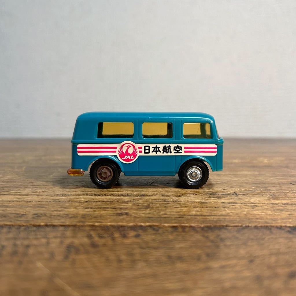  Showa Retro JAL Japan Air Lines bus Manufacturers unknown made in Japan total length 9.1cm plastic . toy toy minicar Novelty enterprise thing Vintage 