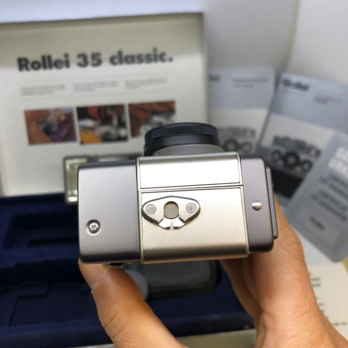 【極美品・光学極上】 ROLLEI 35 CLASSIC ローライ 35 クラシック ストラップ/フード/ストロボ/ポーチ/取説/元箱 点検、掃除、整備済み