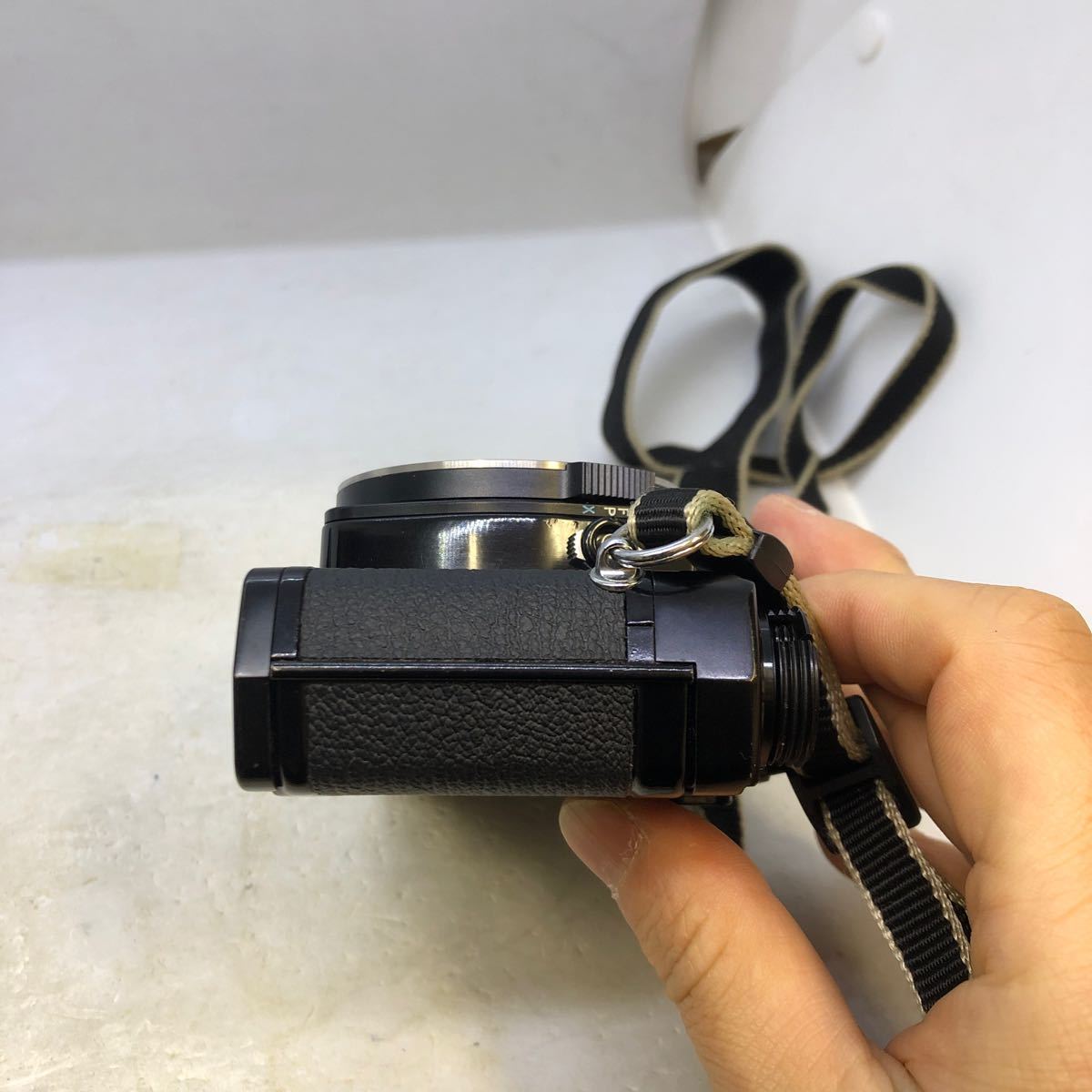 ★美品★ OLYMPUS OM-1 black　オリンパス　一眼レフ 黒　ブラック　シャッターOK,露出OK,ファインダー腐食無し　現状渡し　1円〜_画像3