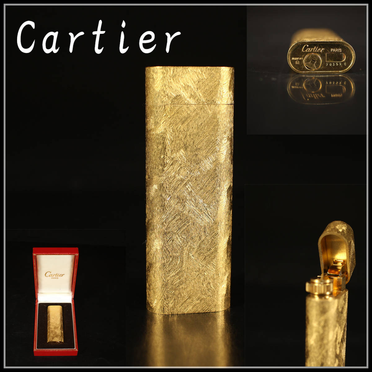 【美】ZA978 カルティエ 【Cartier】 ゴールド ライター／箱付 状態いい極美品！ｒ