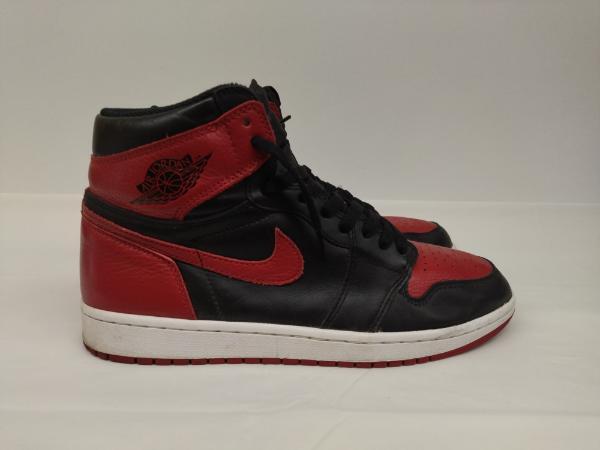 ★136 NIKE ナイキ AIR JORDAN 1 RETRO HIGH OG BRED BANNED 2016 555088-001 ブレッド ジョーダン_画像3