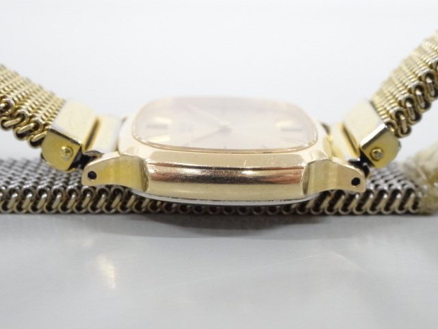 ジャンク SEIKO セイコー CREDOR クレドール 1400-6030 14K × SS 14金 ゴールド レディース クオーツ 腕時計_画像3