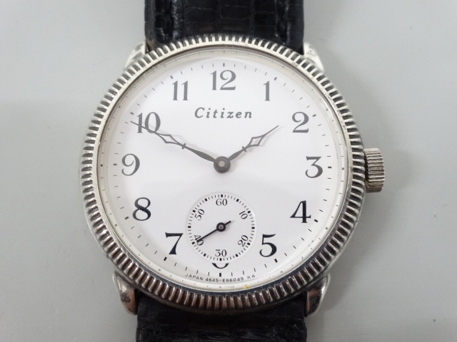 ジャンク CITIZEN シチズン 60周年記念モデル 4645-E63433 スモセコ SV 925 シルバー ボーイズ クオーツ 腕時計_画像2