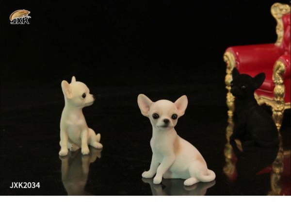 JXK チワワ 可愛い 犬 動物 リアル フィギュアPVC プラモデル 大人のおもちゃ 模型 6cm級 犬好き 誕生日 プレゼント 置物 JXK2034B_画像3