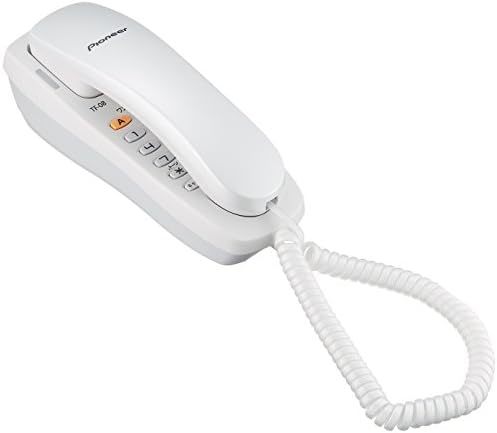 A02362★未使用 Pioneer パイオニア ベーシックテレフォン TF-08-W / ホワイト 白 電話機 AC電源不用 家電