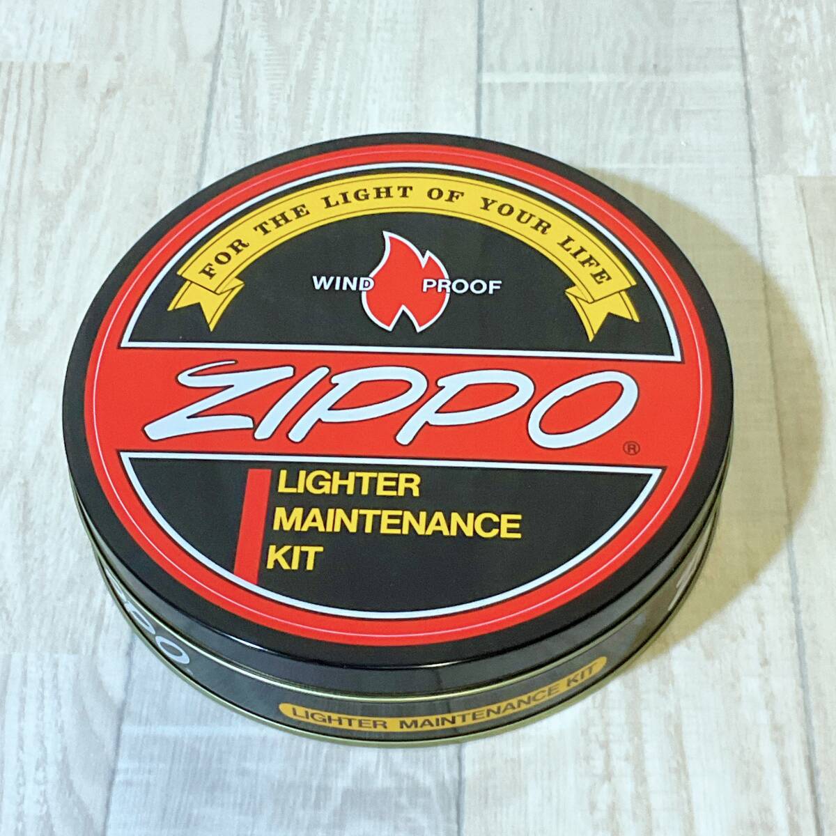 ●K323■ZiPPO■ジッポ■ライター メンテナンスキット■LIGHTER MAINTENANCE KIT■丸缶■コレクター放出品■中古_画像1