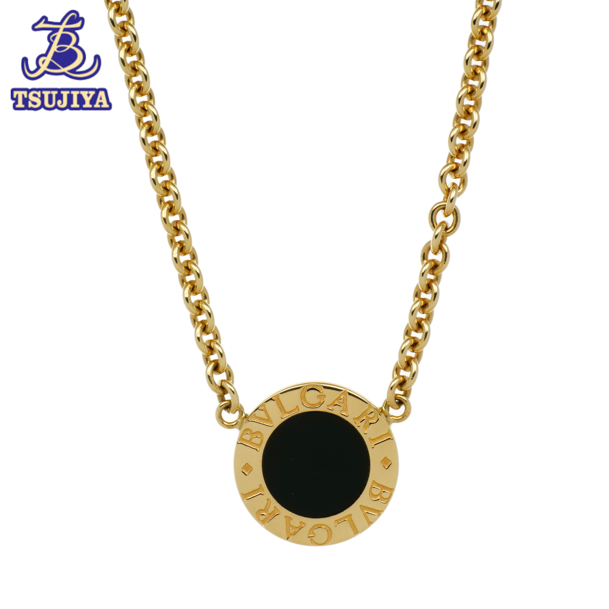 【公式】フジのお歳暮・冬ギフト ★仕上げ磨き済_美品★ BVLGARI ブルガリ ブルガリブルガリ ネックレス オニキス/750YG 長さ40cm 19.7g 中古A【辻屋質店J2174】 ネックレス