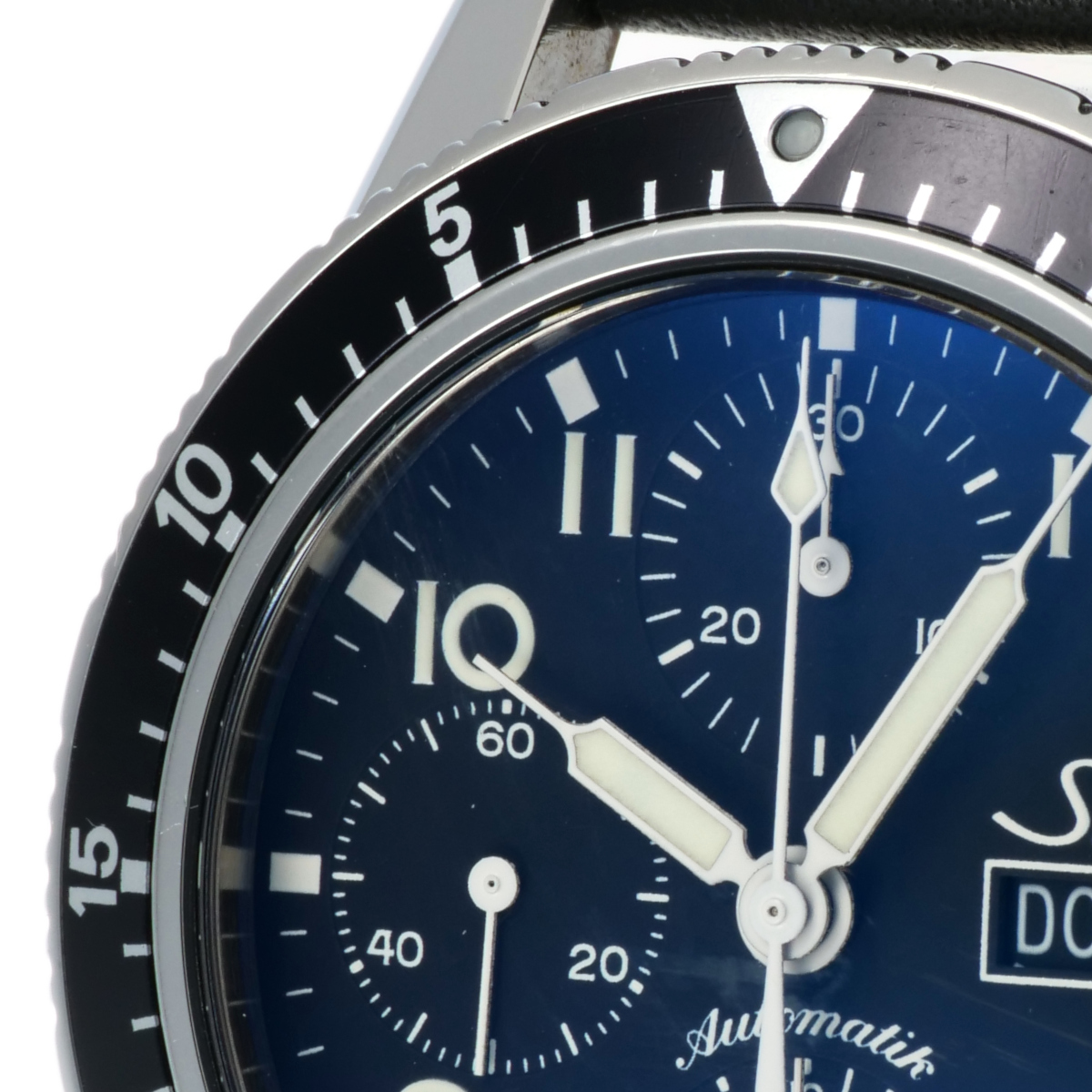 Sinn ジン　103.16906　メンズウォッチ　クロノグラフ　ブルー文字盤　ベルト3種　オートマ　中古AB【辻屋質店W1091】_画像9