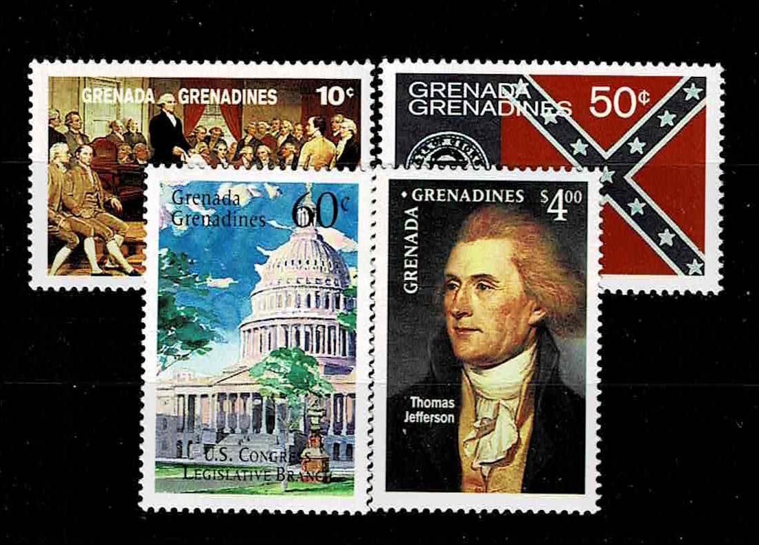 グレナディーン 1987年 米国憲法200年切手セットの画像1