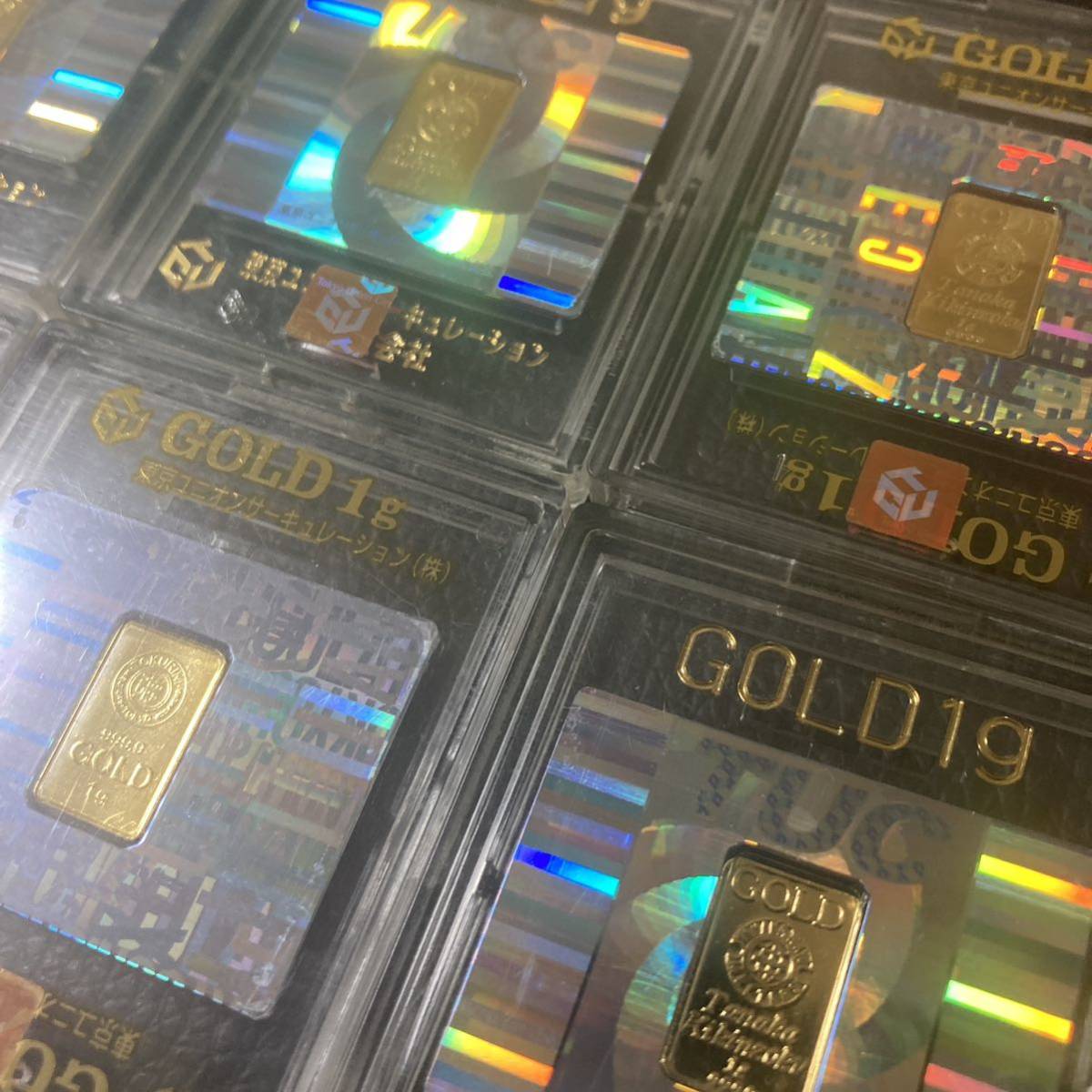 金 純金 k24 インゴット 1g x 8個 田中貴金属 徳力 GOLD 999.9 TUC_画像5