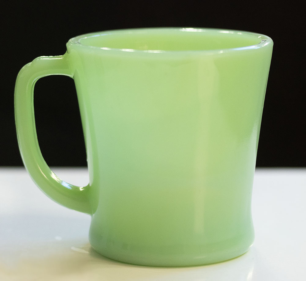1950年代 ファイヤーキング マグ ジェダイ Ｄハンドル 耐熱 ミルクガラス コーヒー ビンテージ アンティーク アメリカ_画像2