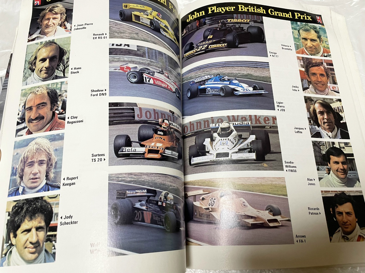 F1 1978年 イギリスGP 公式プログラム　　　フェラーリ マクラーレン JPSロータス ティレル　ハント　ラウダ ヴィルヌーブ_画像4