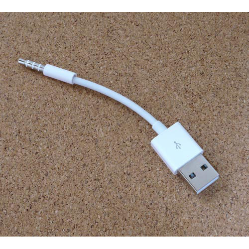 iPod shuffle(第3/4世代用)充電/データ転送USBケーブルの画像1