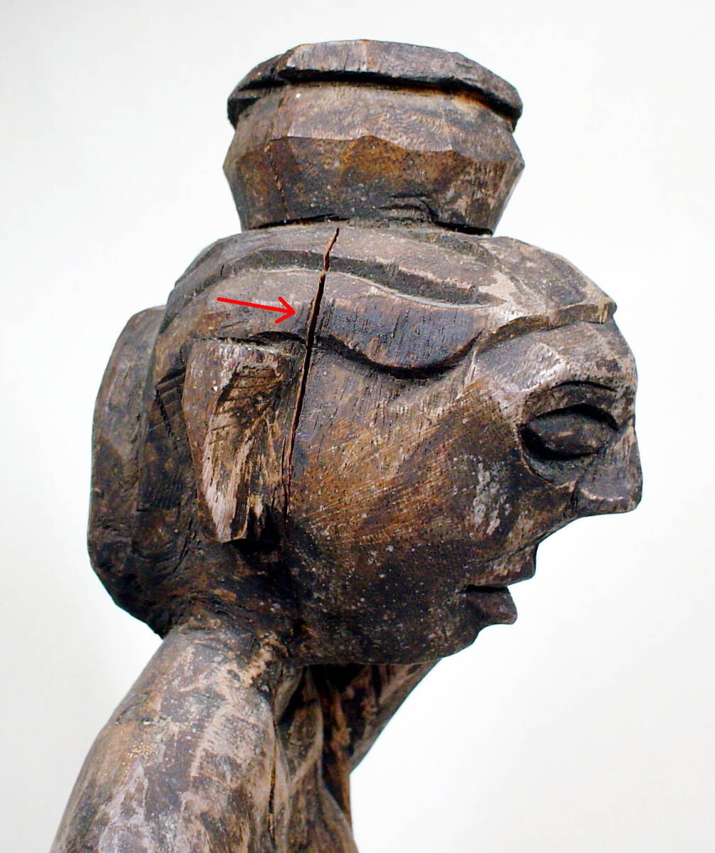 アフリカの木彫刻　 人物像 　_画像6