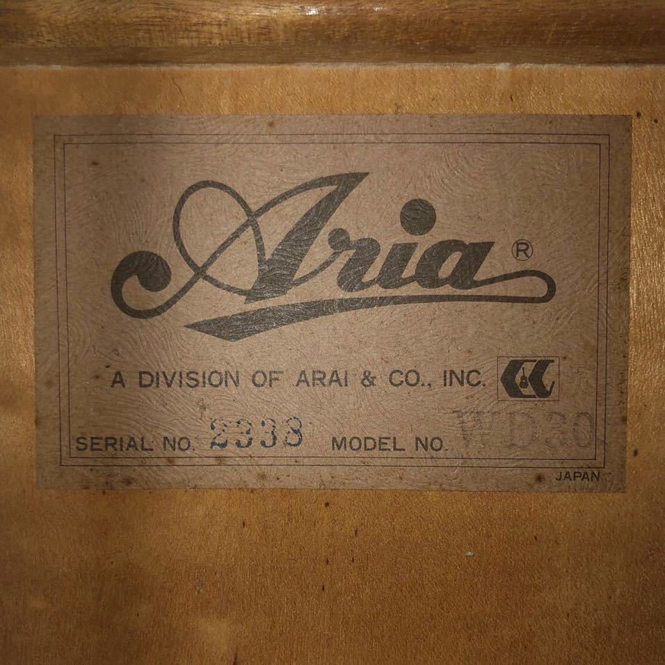 【ジャンク】ARIA WD30 アリア アコースティックギター DOVE Humming Birdタイプ ジャパンヴィンテージ 1970〜80年代_画像10