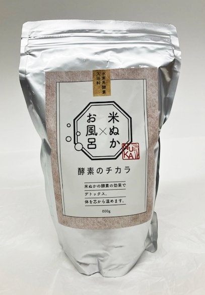 NK バスパウダー 米ぬか×お風呂 水素系酵素入浴料 酵素のチカラ 800g 入浴剤 バスタイム ボディケア R2403-006