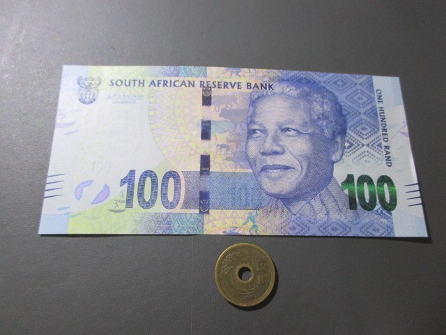 未使用　南アフリカ　2013年　マンデラ大統領高額　100ランド　P-141b_画像1