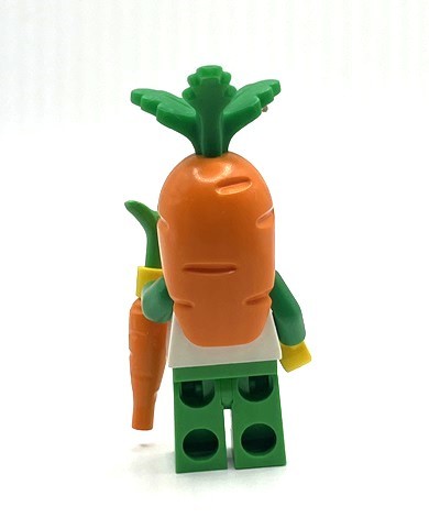 即決　新品　未使用　レゴ　LEGO　ミニフィギュア　ミニフィグ　ニンジンの被り物　ニンジンボーイ　男の人　オレンジヘア_画像3