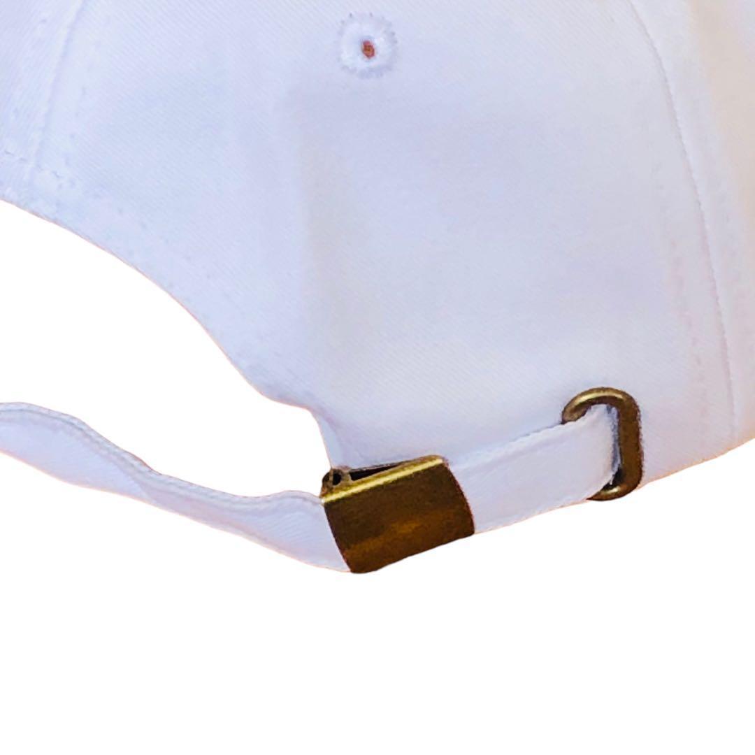 グランピーポポ キャップ 野球帽 55~60cm 男女兼用 サイズ調整可能 ホワイト 犬 可愛い 帽子 紫外線対策 オールシーズン 綿100%_画像7