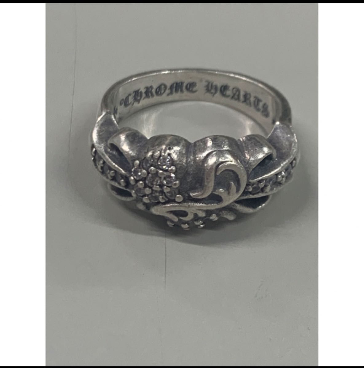 CHROME HEARTS】クロムハーツ フローラルクロスハートリング CHROME HEARTS】クロムハーツ フローラルクロスハートリング