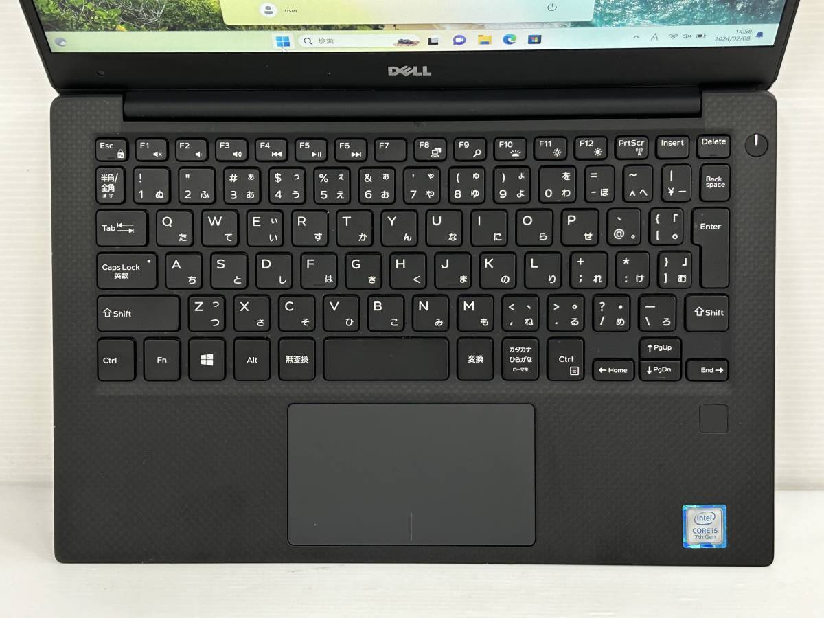 【良品 13.3インチ】DELL XPS13-9360『Core i5(7200U) 2.5GHz/RAM:8GB/SSD:256GB』シルバー Win11Pro 動作品_画像6