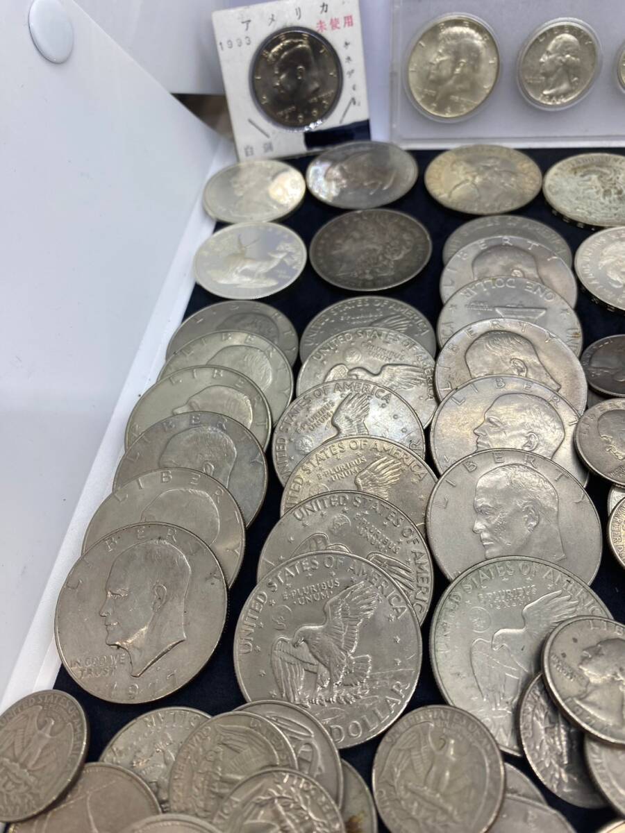 MS-0220 外国銭 総重量約3.1kg 未検品 銀貨 硬貨 外貨 リバティー ケネディ モーガン エリザベス等 いろいろおまとめ_画像3