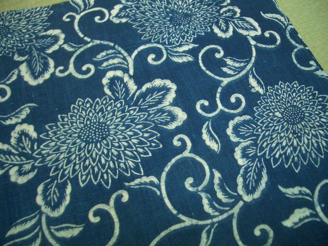  старый ткань индиго окраска дерево хлопок type окраска лоскут . Tang .30. античный прошлое кимоно переделка старый .