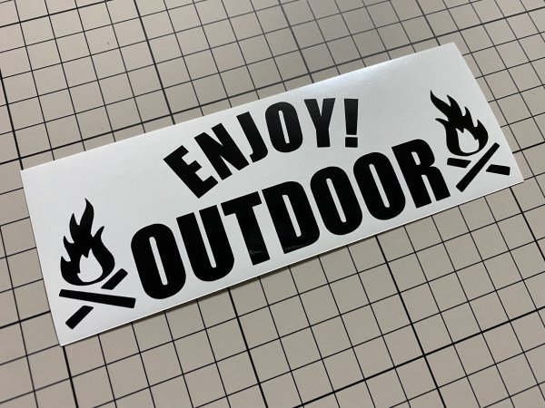 ENJOY! OUTDOOR cutting sticker color modification possibility outdoor camp .. fire Solo can dressing up 