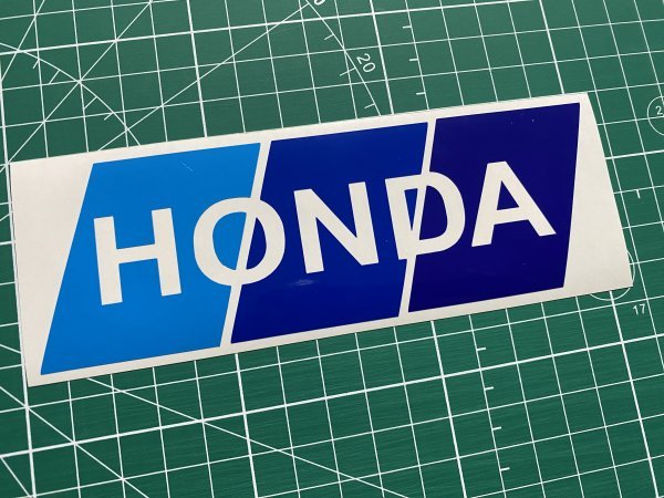 3色HONDAカッティングステッカー スカイブルー ブルー ロイヤルブルー 豊田 トヨタ_画像1