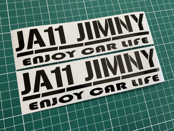 2枚セット 型式変更可能 JA11JIMNYシリーズ カッティングステッカー カラー変更無料 ENJOY CAR LIFE JA12 JA71など_画像1
