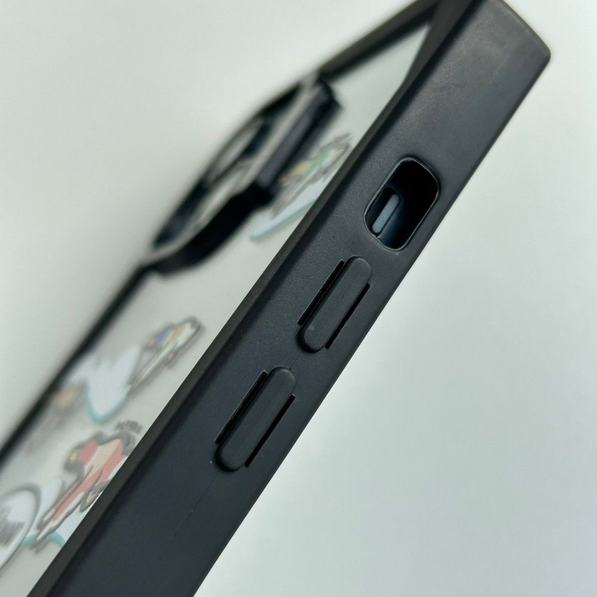iPhone 14 ケースカバー ダック 背面クリア 側面ブラック HUMANMADE ヒューマンメイド 