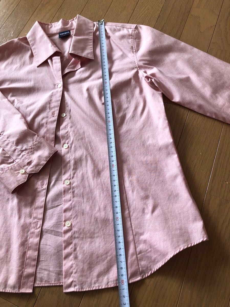 ユニクロ　レディース　シャツ　 綿　コットン　サイズＭ　ピンク　七分袖