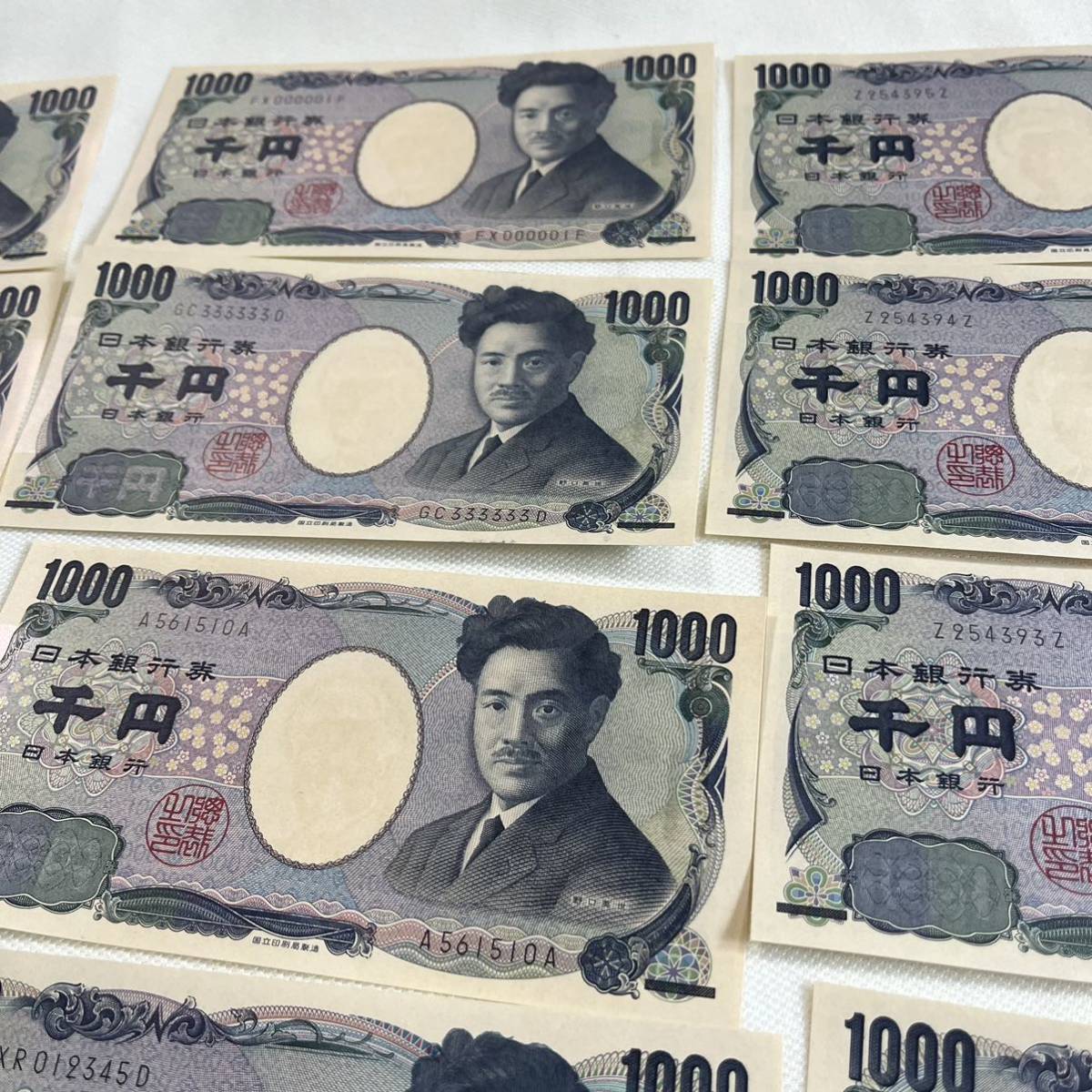 ピン札 野口英夫 1000円札 千円 ゾロ目 AA番 ZZ番 珍番_画像6