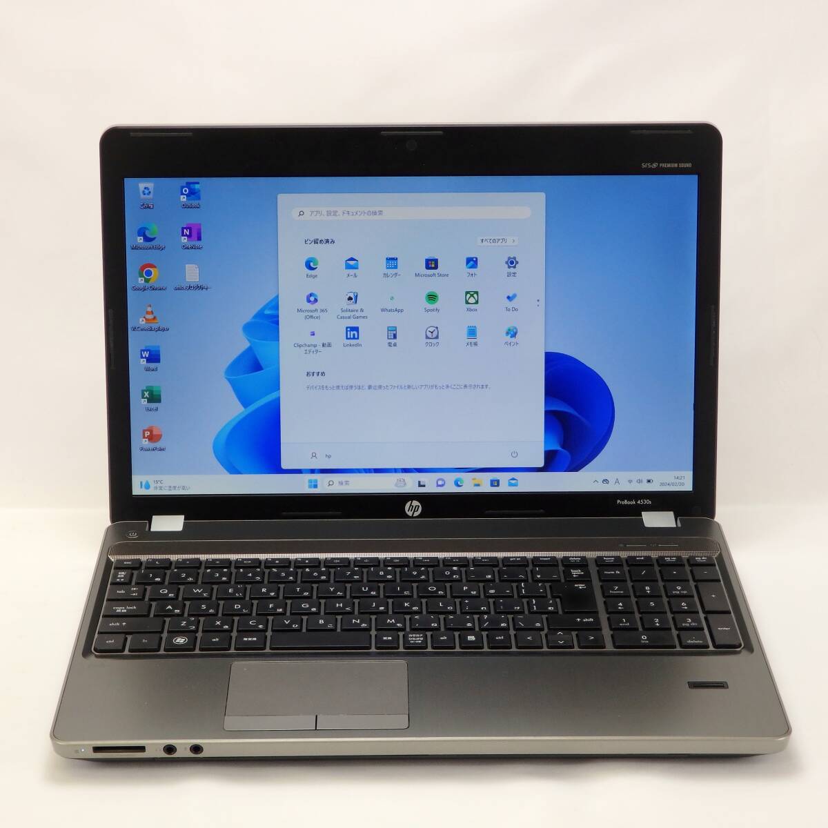 【美品】ProBook 4530S★DualCore CPU/HDD250GB/6GBメモリ/15.6型/WLAN/Sマルチ/USB3.0/SD/Windows11/Office H＆B2019_画像3