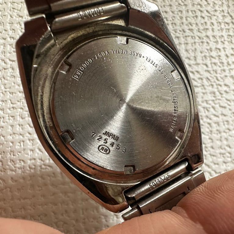 SEIKO セイコー ALBA AKA アルバ・アカ V657-6060 クォーツ SS 1970年代 メンズ 腕時計_画像3