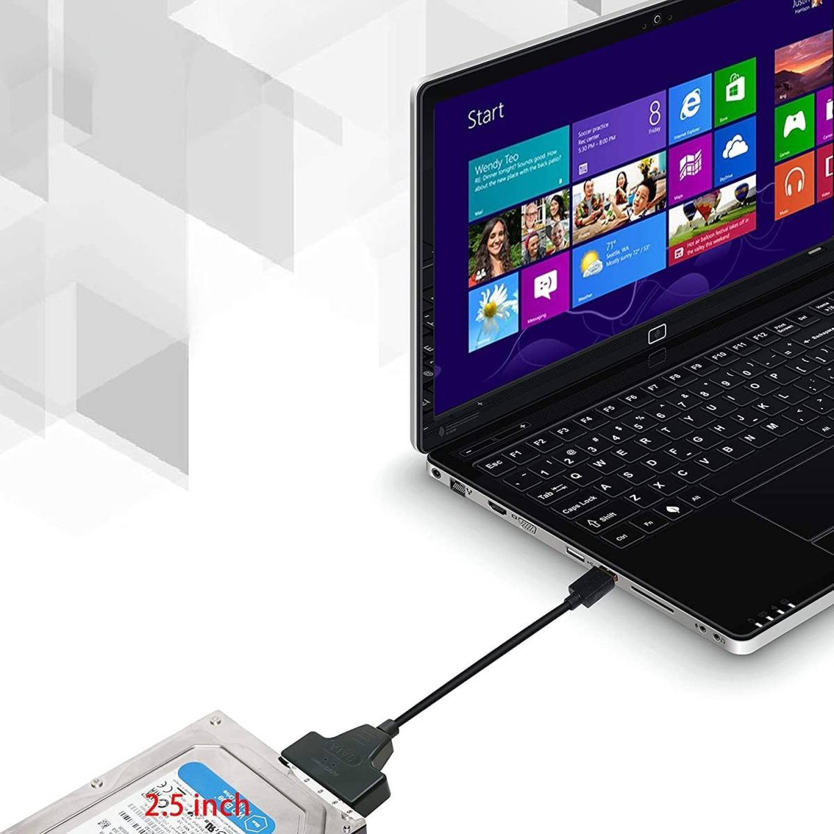SATA-USB 3.0 変換ケーブル 2.5インチ SSD/HDD用 ;ZYX000224;_画像4