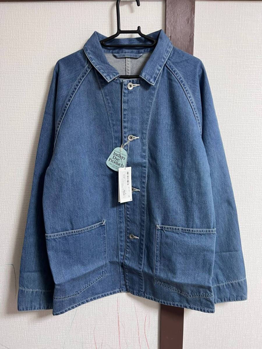 新品未使用 定価47,300円 Size M NANAMICA DENIM JACKET 23AW デニムジャケット ナナミカ SUAS303 INDIGO BLEACH 日本製 正規店購入_画像2