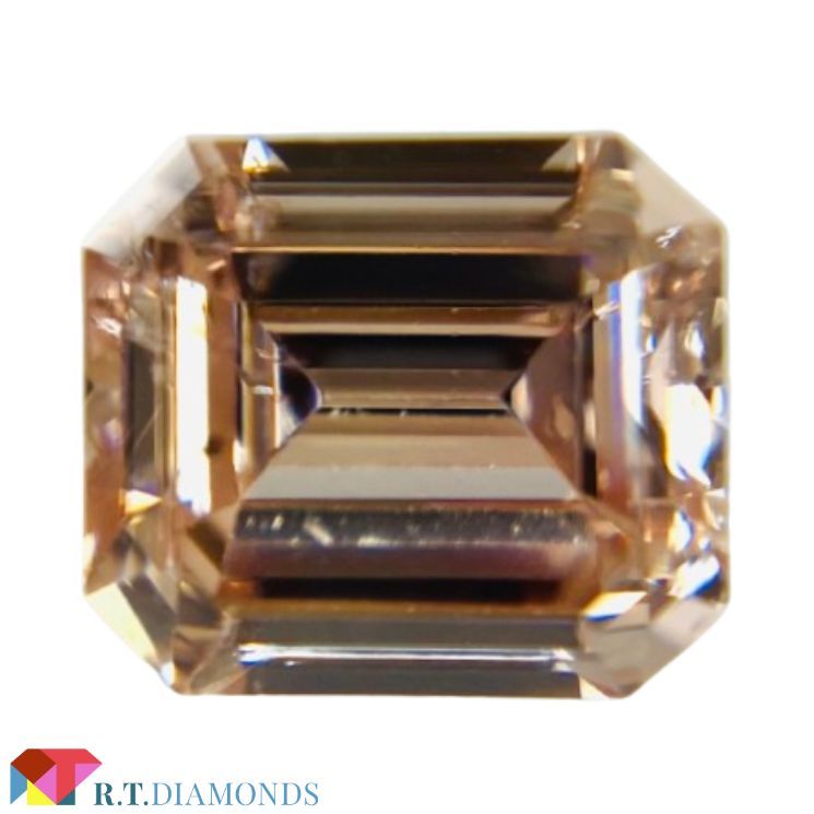 最も ダイヤモンド FANCY ORANGY PINK 0.355ct EM/RT2571/CGL