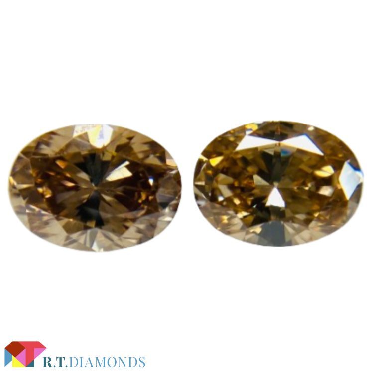 ダイヤモンド FANCY BROWN 0.444ct/0.380ct OV/RT2589/CGL