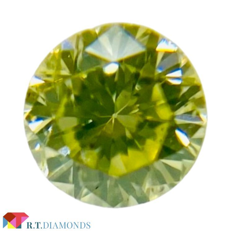 ダイヤモンド FANCY LIGHT YELLOW GREEN 0.079ct RD/RT2404/CGL