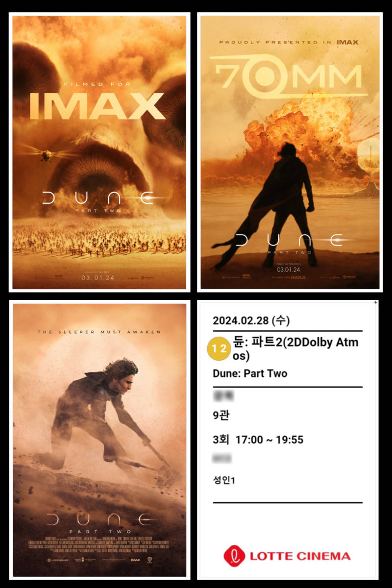 ムビチケ 5枚組★IMAX『デューン 砂の惑星 PART2』Dune: Part Two★ティモシー・シャラメ★2024年2月_画像1