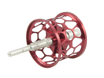 AMB1518TR レッド Eリング付き アベイル Avail ABU 1500Cシリーズ用 浅溝マイクロキャストスプール トラウトスペシャル 溝深さ1.8mm