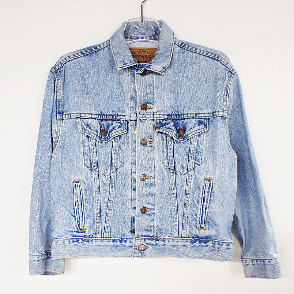 M-3890v【デニムジャケット】90s Levi's/リーバイス★57510-0214★M★オレンジタブ★アメリカ USA製★Gジャン フェード★ビンテージ_画像1