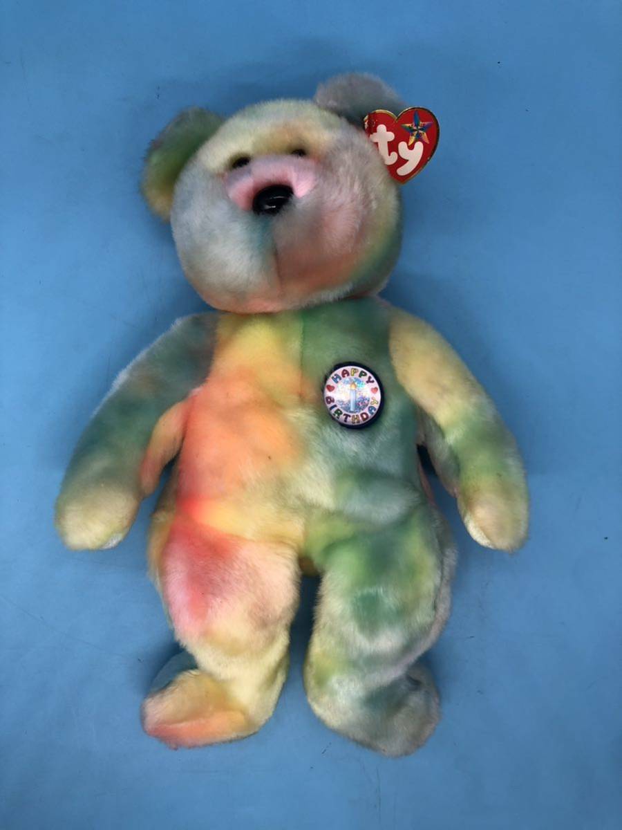 [A8284O155]Ty мягкая игрушка Rainbow цвет эмблема Rainbow Bear симпатичный .. Chan медведь. мягкая игрушка плюшевый мишка 