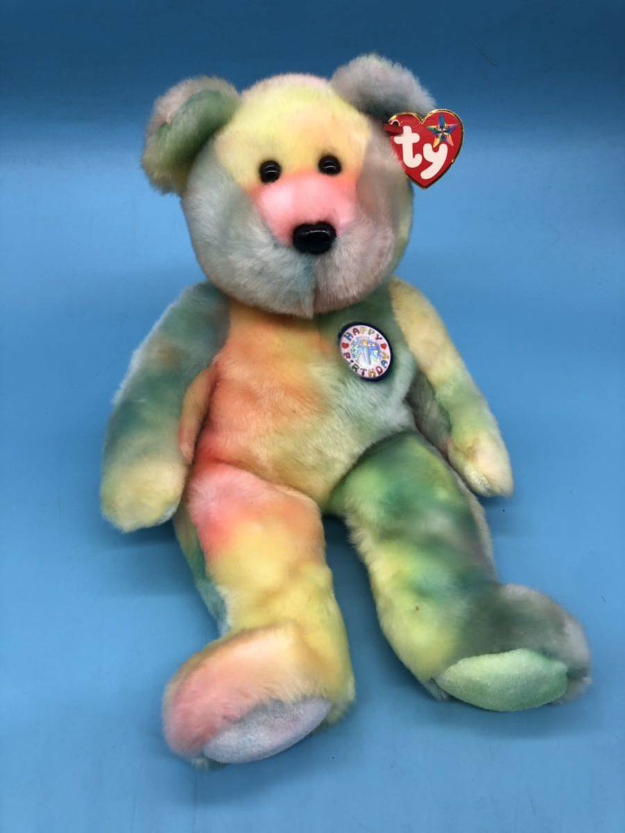[A8284O155]Ty мягкая игрушка Rainbow цвет эмблема Rainbow Bear симпатичный .. Chan медведь. мягкая игрушка плюшевый мишка 
