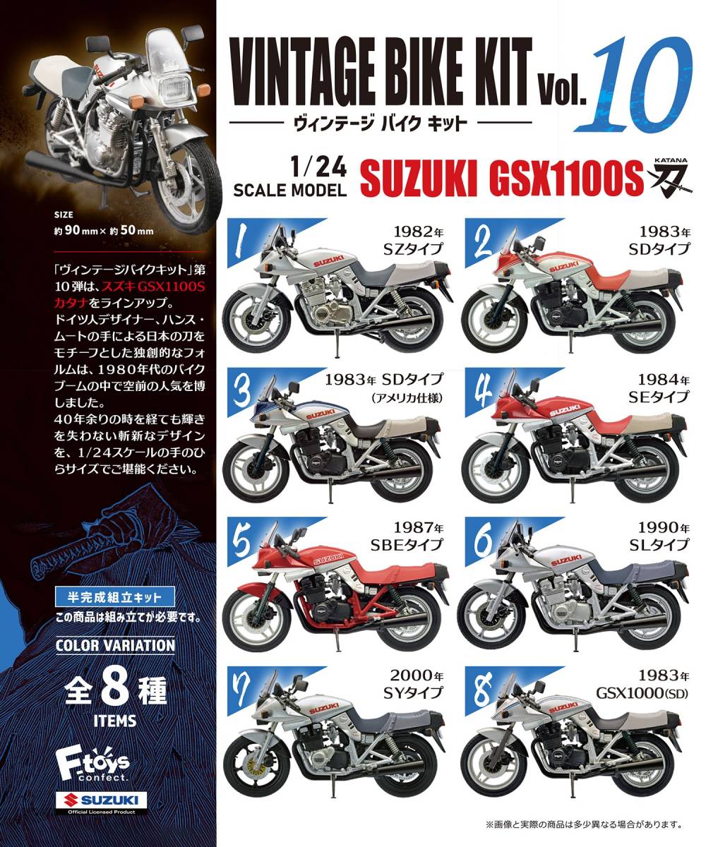 7 2000 year SY type Vintage bike kit Vol.10 SUZUKI KATANA GSX1100S Suzuki Katana sword 1/24ef toys last 1