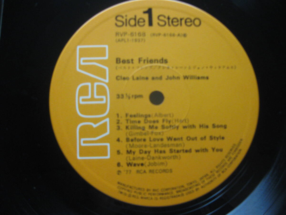 【LP】 クレオ・レーン＆ジョン・ウィリアムス／ベスト・フレンズ 1977．帯付の画像3