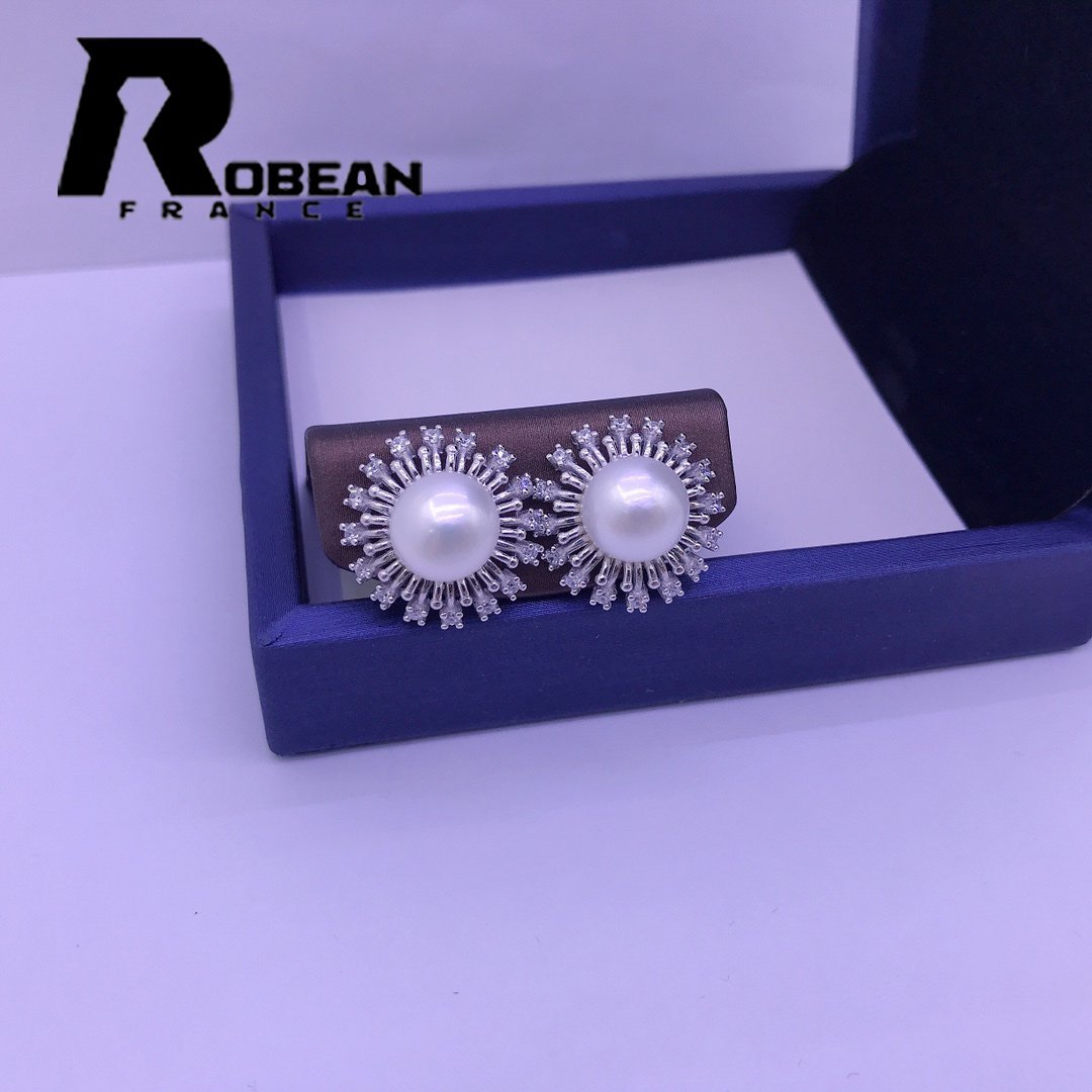 上級 EU製 定価5万円★ROBEAN・淡水真珠・ピアス★天然パール パワーストーン s925 アコヤ真珠 本真珠 綺麗 オシャレ 8-9mm E11092138_画像1