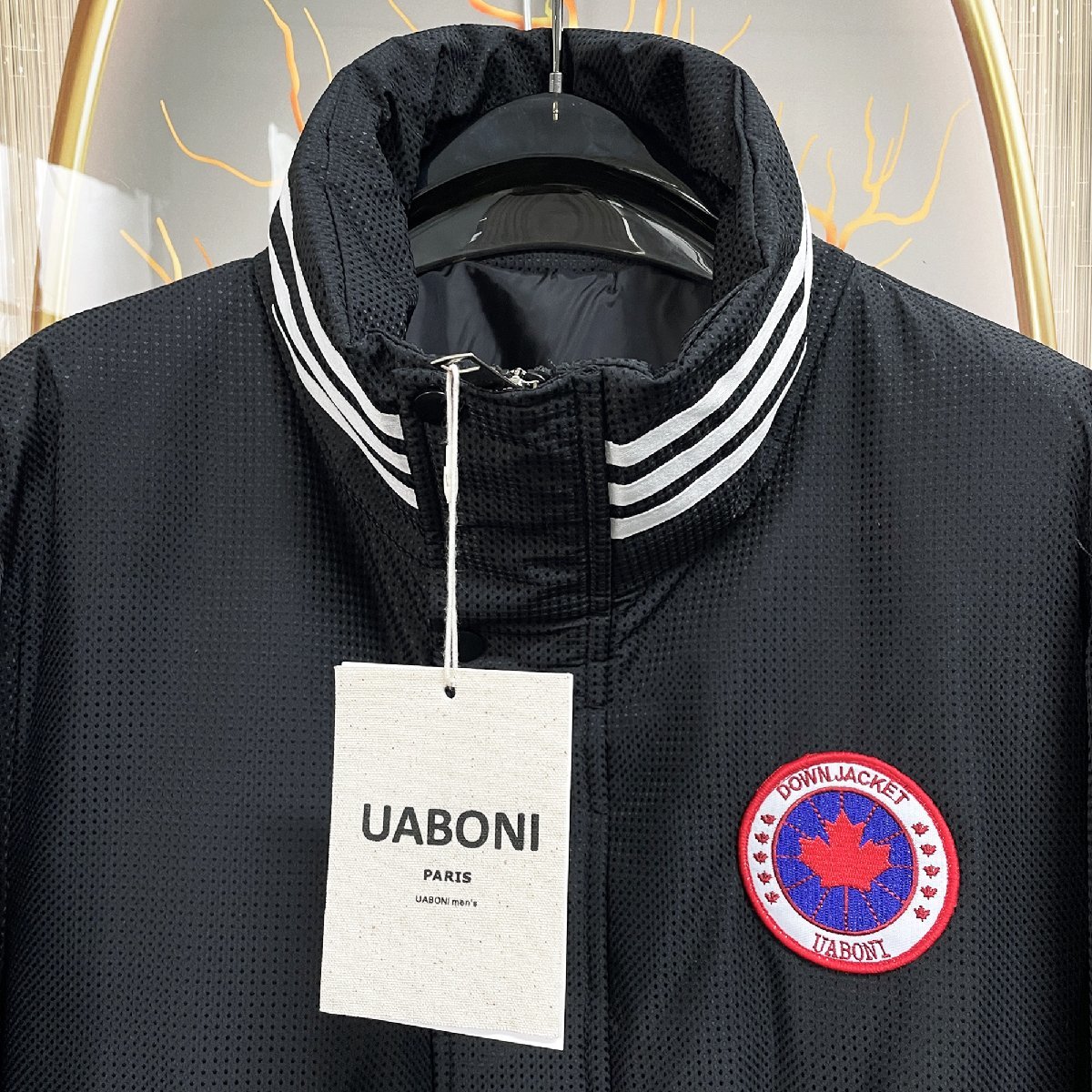 上品EU製＆定価10万◆UABONI*Paris*ダウンジャケット*ユアボニ*パリ発◆ダックダウン90％ 暖かい 防寒 保温 シンプル アウトドア M/46_画像4